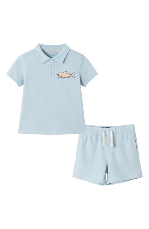 Kids' French Terry Polo & Shorts Set (Toddler, Little Kid & Big Kid)