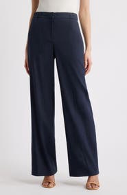 BOSS Linen Blend Flare Pants