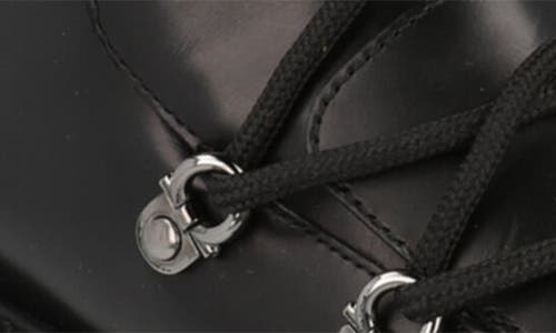 Ferragamo Elimo Leather Hiker Boot In Black