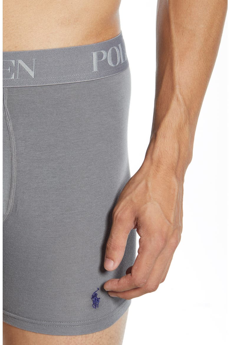 4D 3-Pack Cotton & Modal Boxer Briefs, Alternate, color, WHITE/ GREY