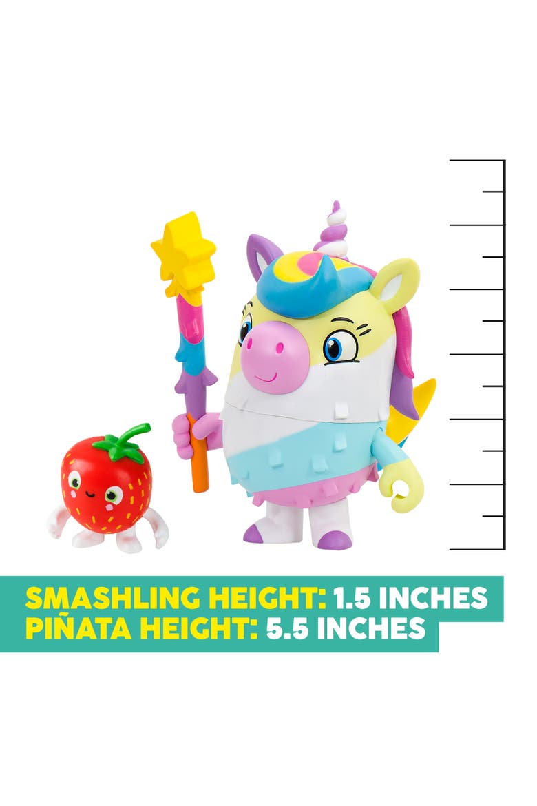 Luna The Unicorn Figure 5 Inch Pinata Character with Stick, Alternate, color, Multicolored