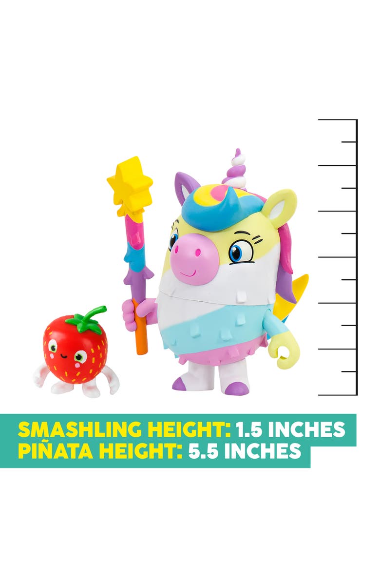 Pinata Smashlings Luna The Unicorn Figure 5 Inch Pinata Character with Stick, Alternate, color, Multicolored