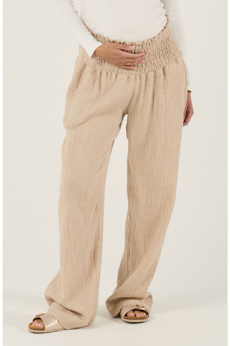 Maternity Smock Pants Myriam, Main, color, Beige