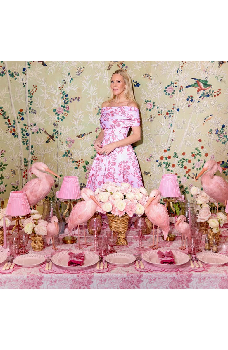 Mrs. Alice Pink Basketweave Dinner Plate, Alternate, color, Pink