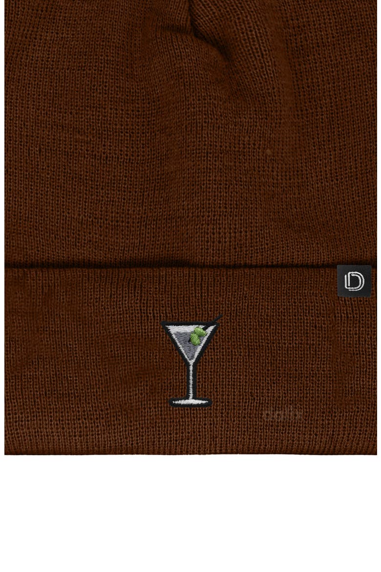 Martini Beanie Cap, Alternate, color, Brown