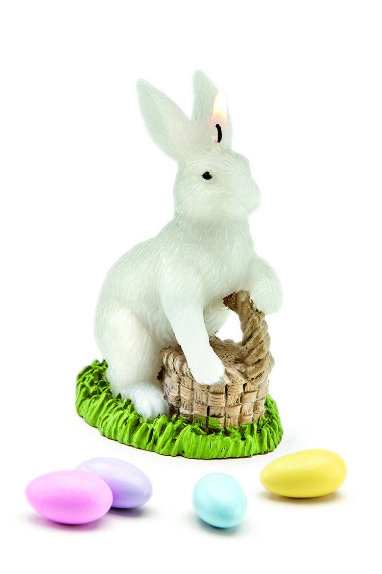 Bunny Candle Decor Multicolor Pillar Candle for Easter, Main, color, Multicolored