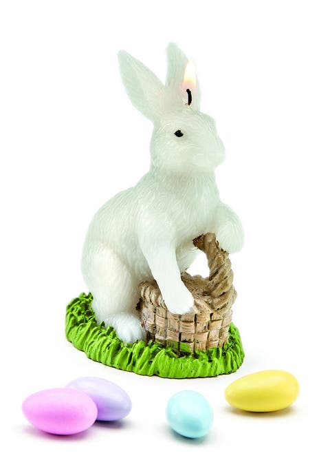 Bunny Candle Decor Multicolor Pillar Candle for Easter
