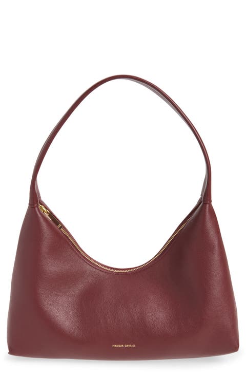 Candy Baguette Leather Shoulder Bag