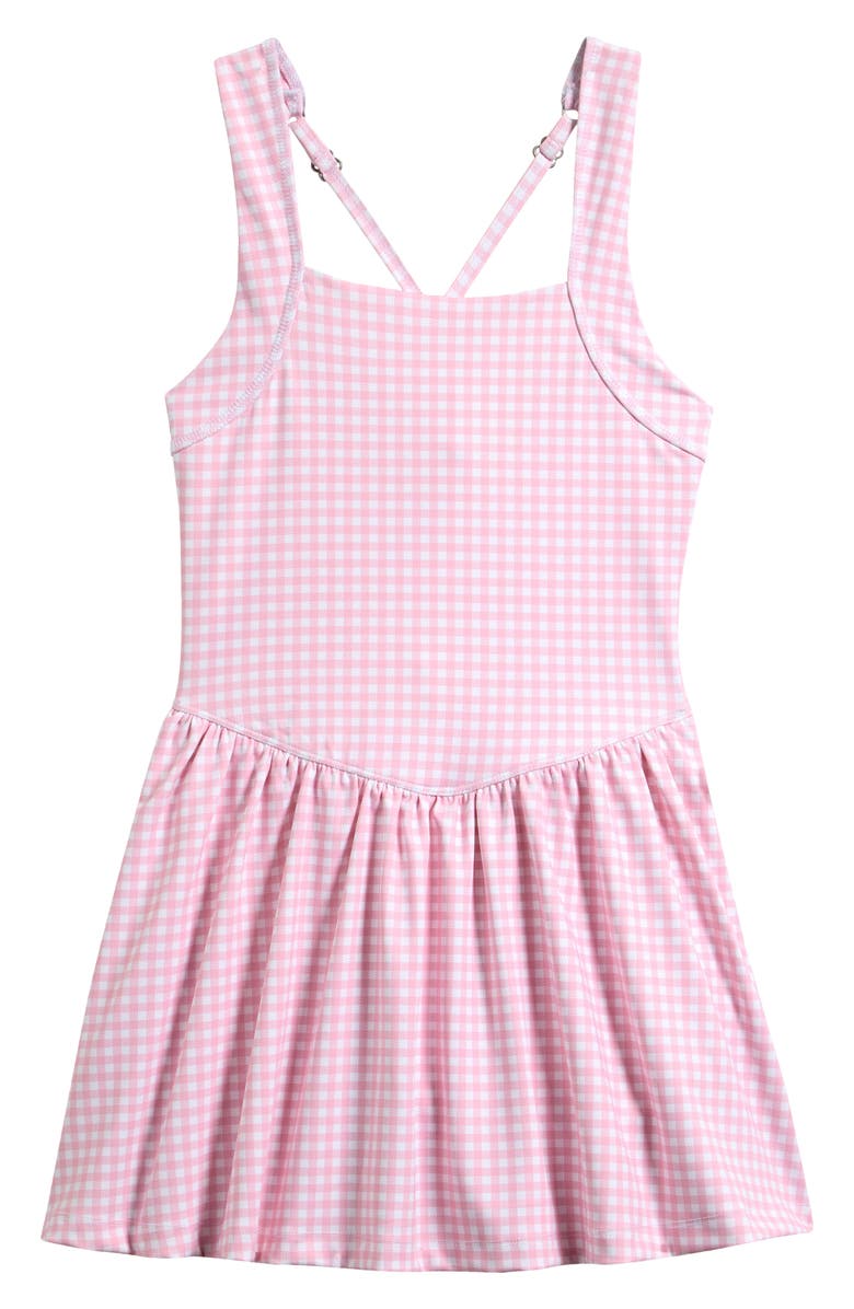 abercrombie kids Kids' Print Drop Waist Dress, Main, color, Pink Nectar