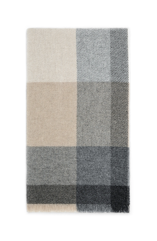 Brunello Cucinelli Wool And Cashmere Scarf In Gray