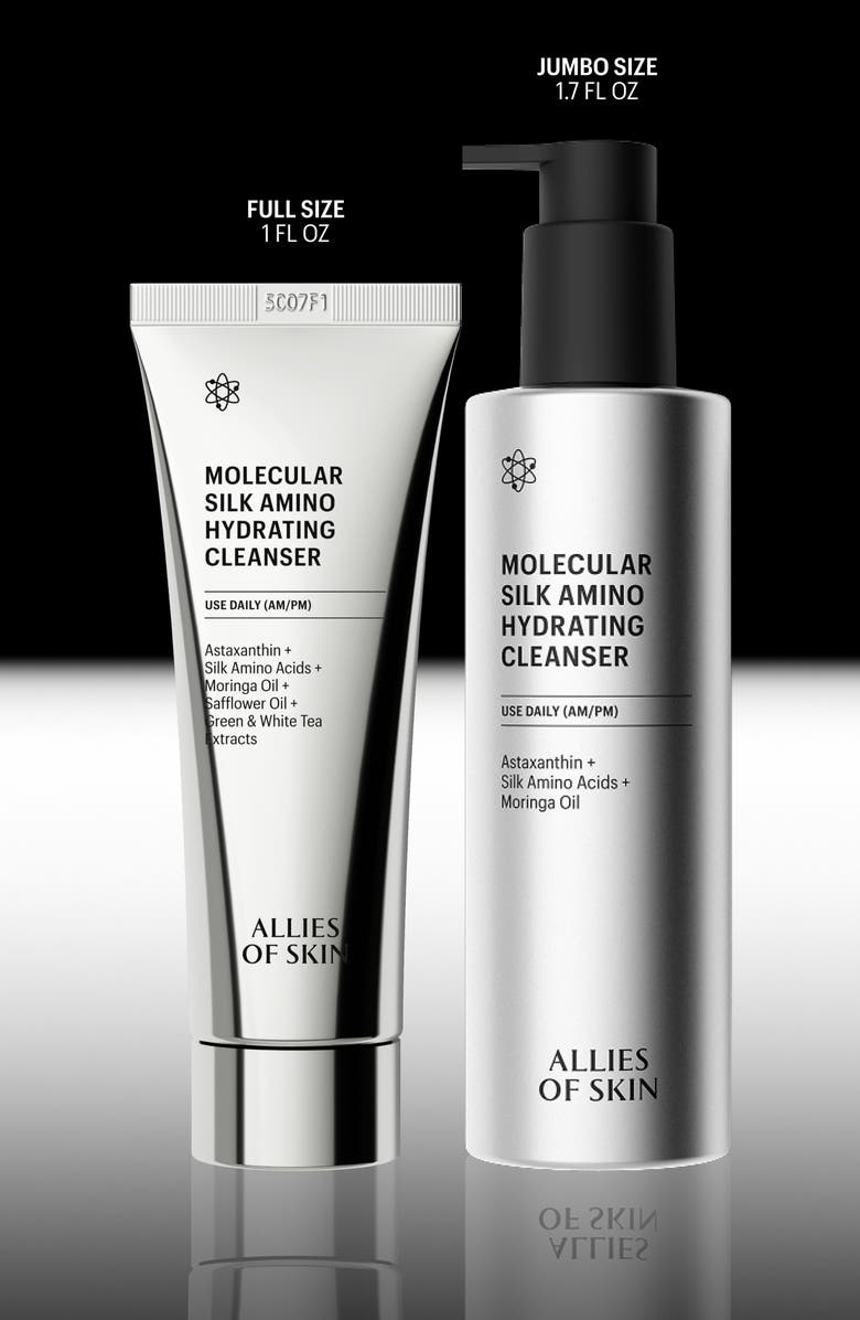 ALLIES OF SKIN Molecular Silk Amino Hydrating Cleanser, Alternate, color, 