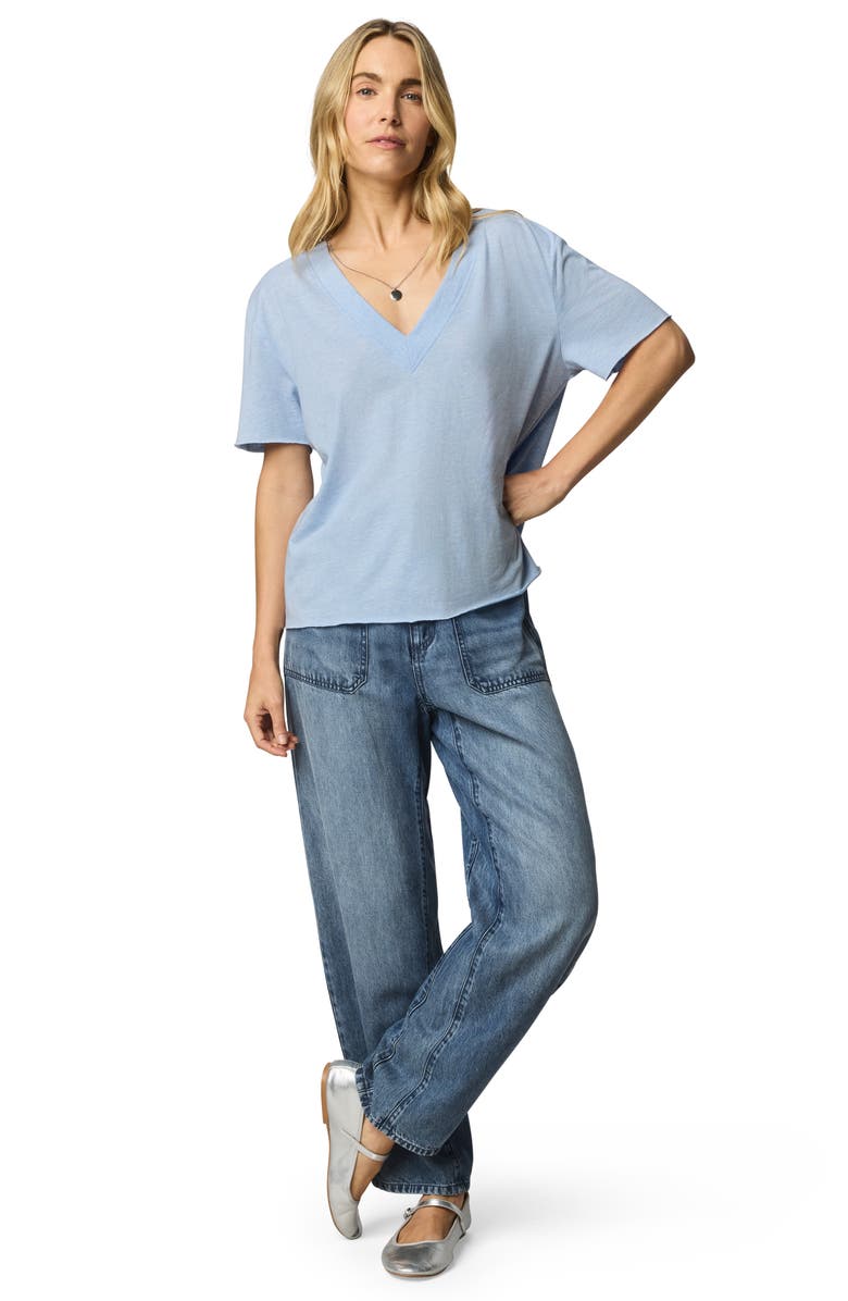 Splendid Kacey V-Neck T-Shirt, Alternate, color, Sea Breeze Heather Blue