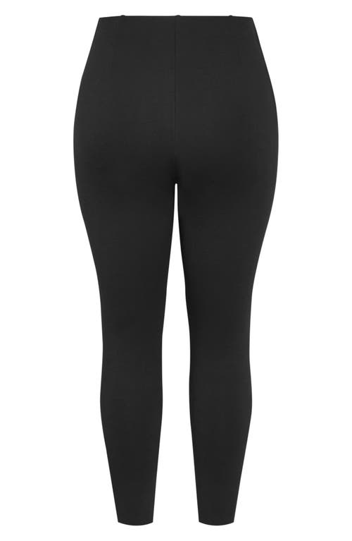 City Chic Cora Ponte Leggings In Black