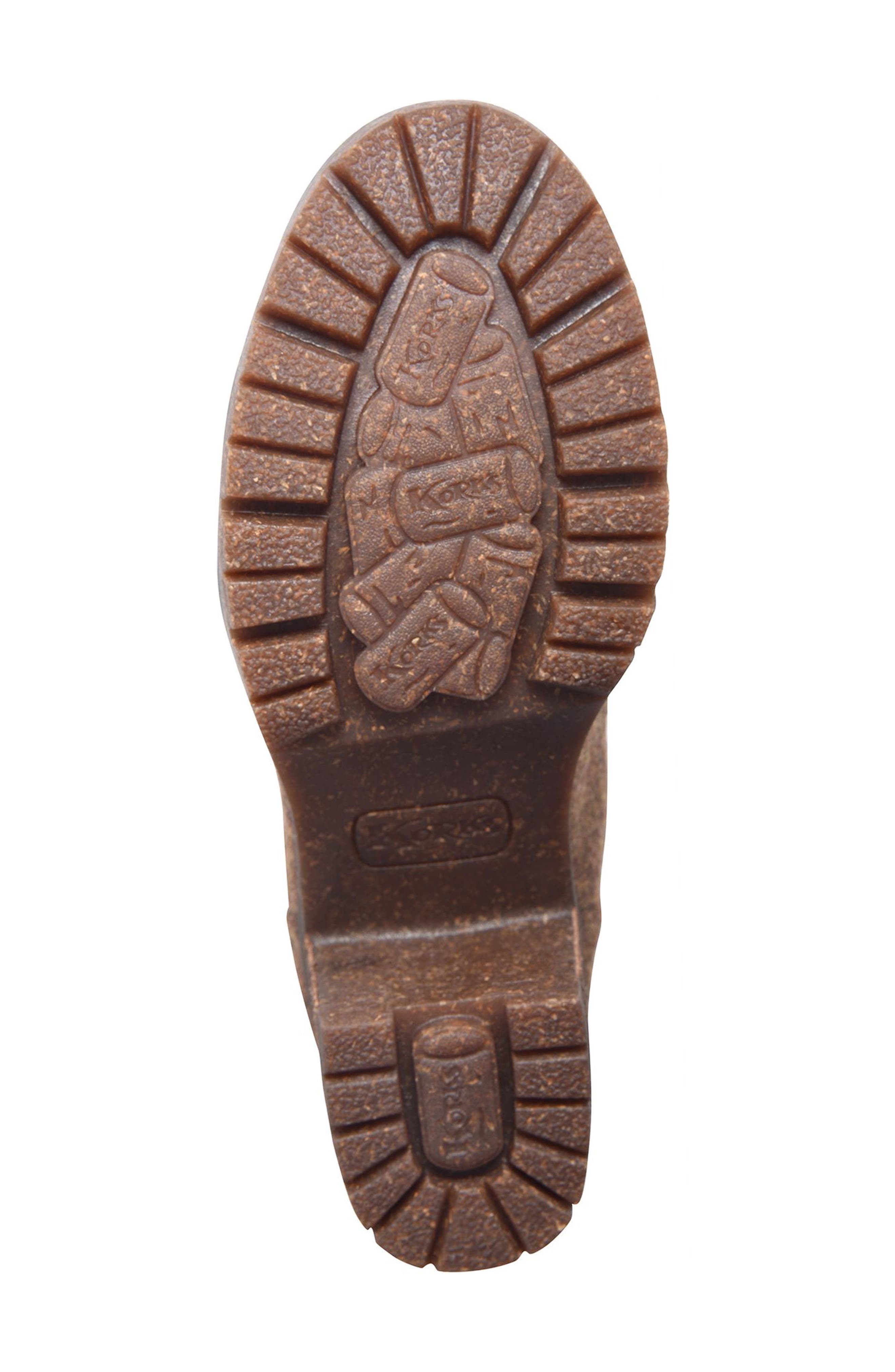 KORKS Elin High Pile Fleece Lug Sole Bootie, Alternate, color, Brown