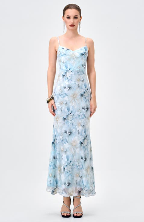 Jazlene Floral Chiffon Midaxi