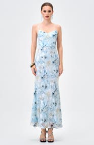 Bariano Jazlene Floral Chiffon Midaxi