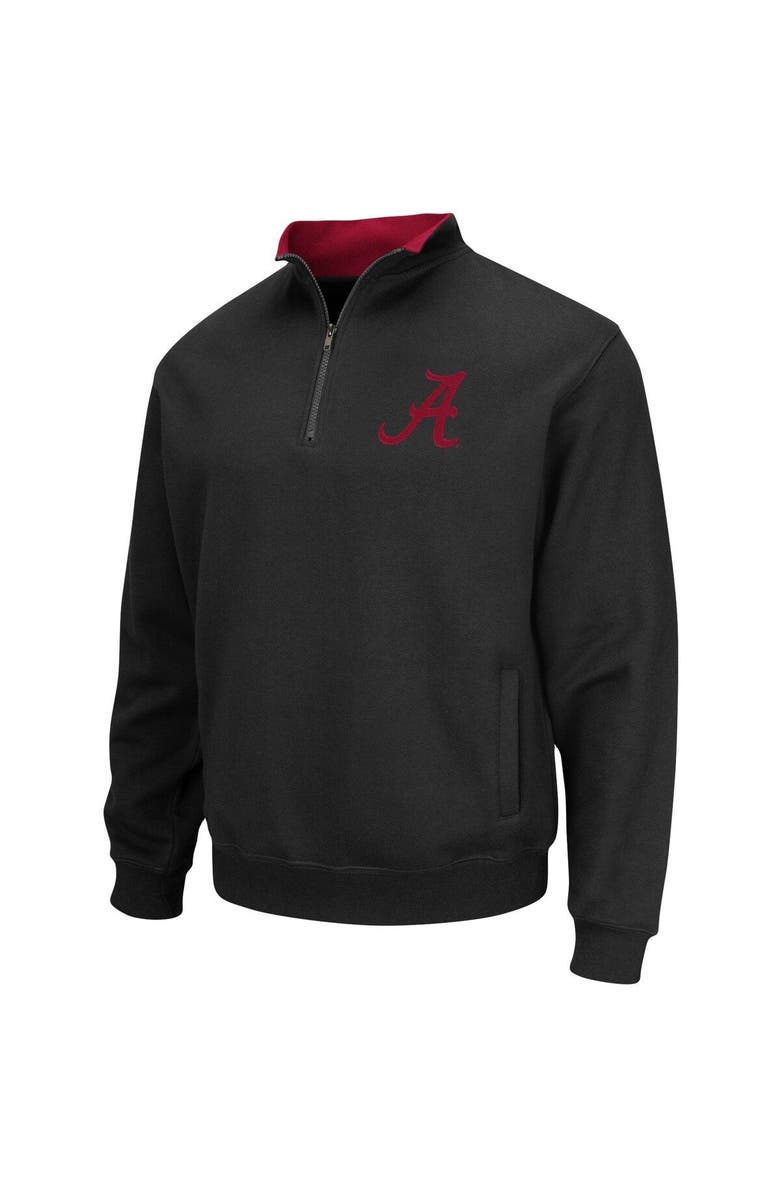 COLOSSEUM Men's Colosseum Black Alabama Crimson Tide Tortugas Logo Quarter-Zip Pullover Jacket, Alternate, color, Black