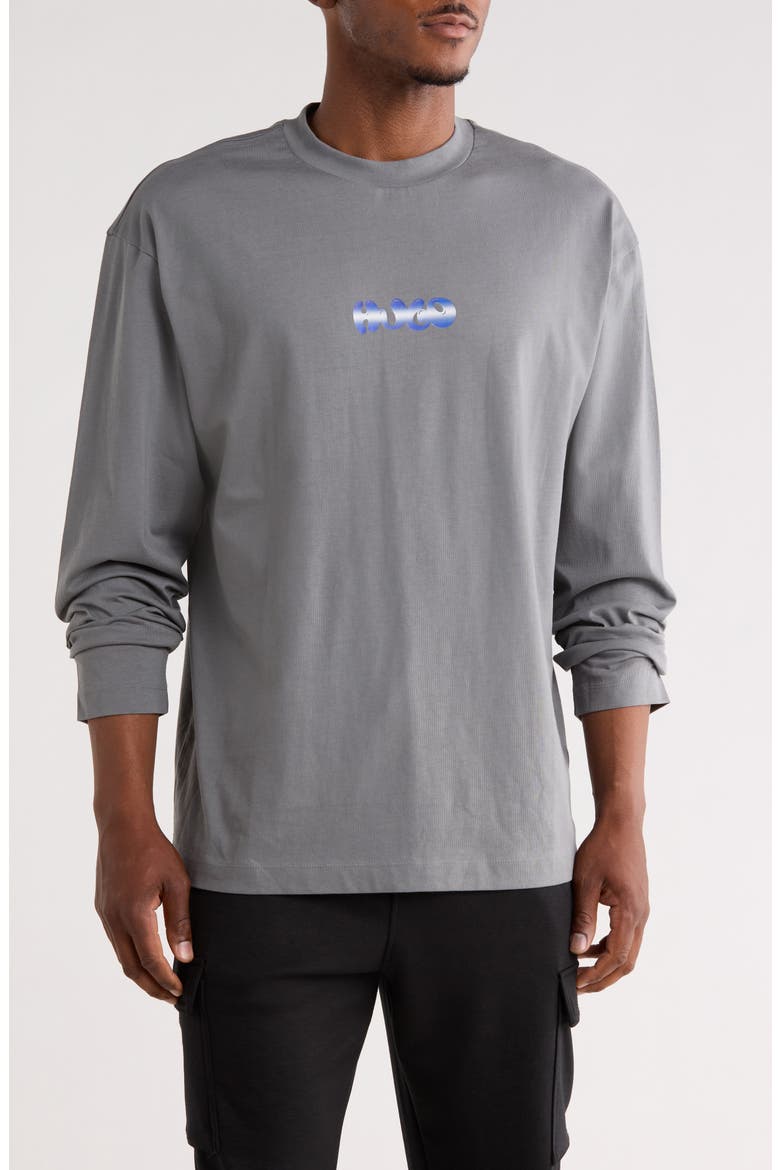 Nifting Cotton T-Shirt, Main, color, MEDIUM GREY