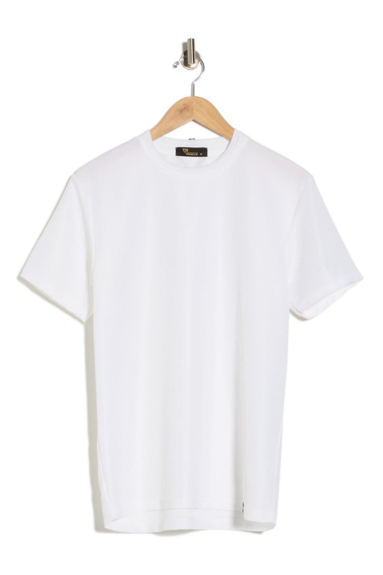 Textured Knit T-Shirt, Alternate, color, WHITE