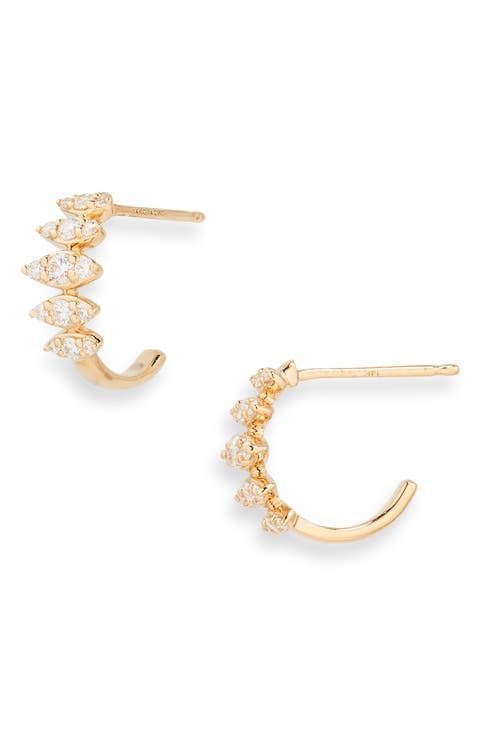Sophia Ryan Diamond Hoop Earrings