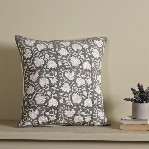 Mela Artisans Blockprint Pillow In Gray