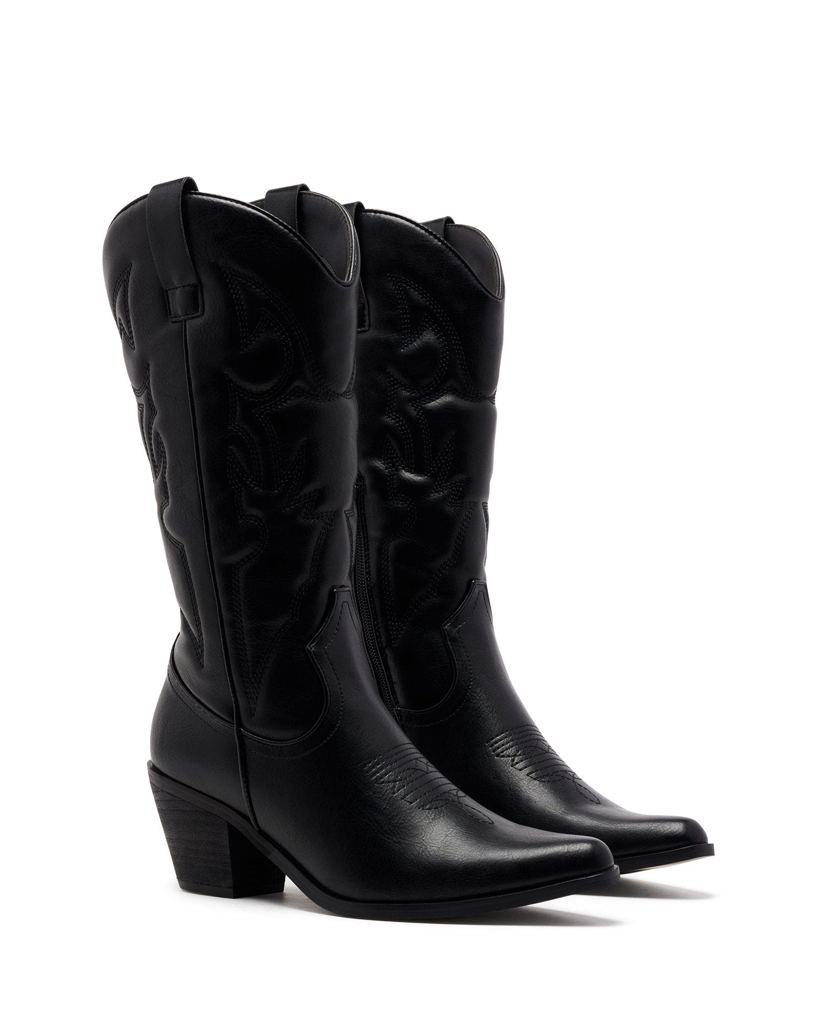 Therapy Australia Clayton Western Boots, Main, color, Black Leather