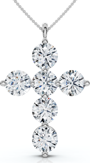 Bliss Diamond 6Ct Diamond Cross Pendant Lab Grown 18" Necklace