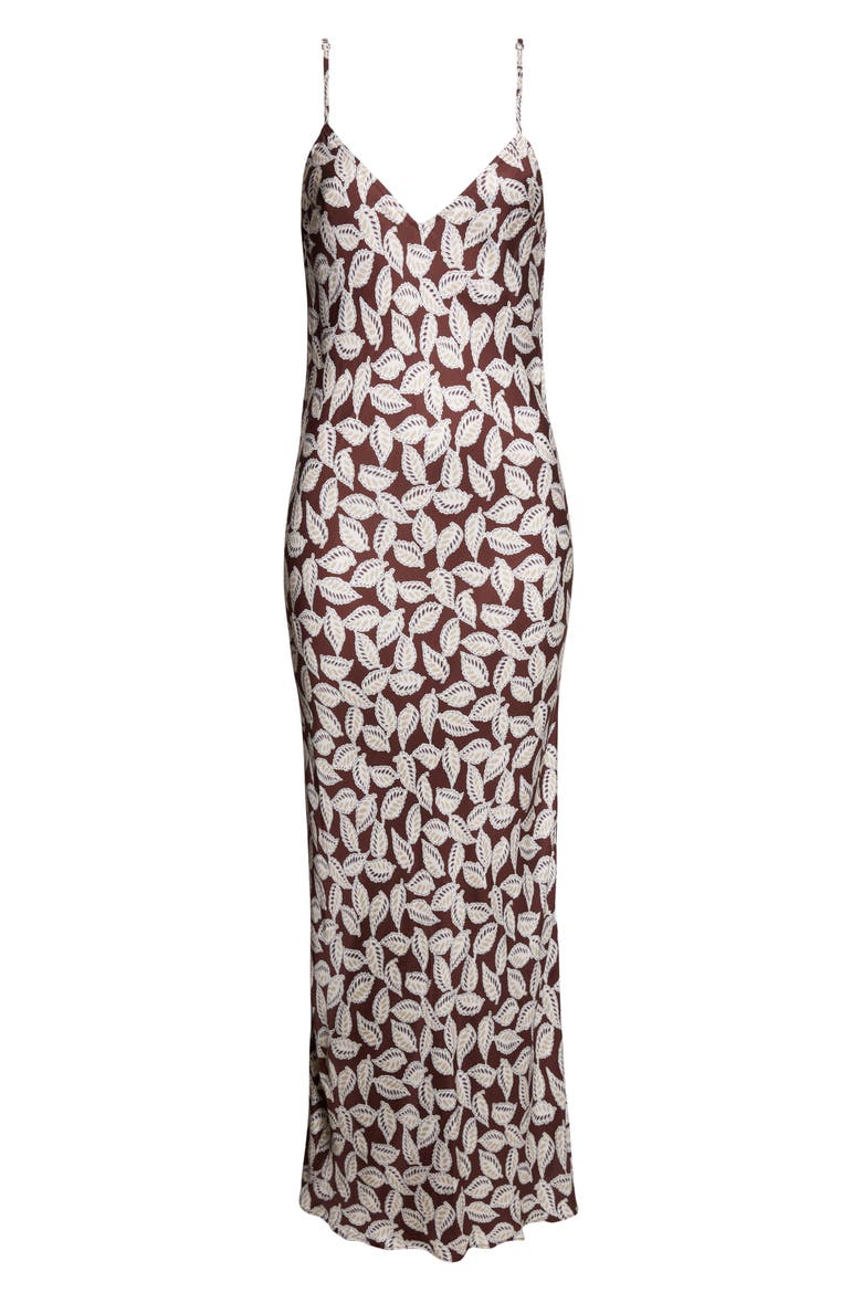Paper Birch Print Slipdress, Alternate, color, BROWN WHITE