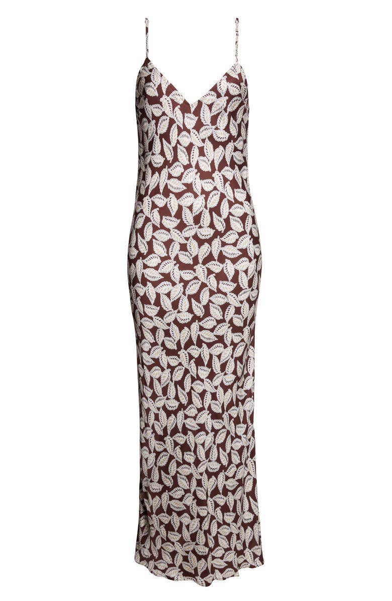 Bode Paper Birch Print Slipdress, Alternate, color, Brown White