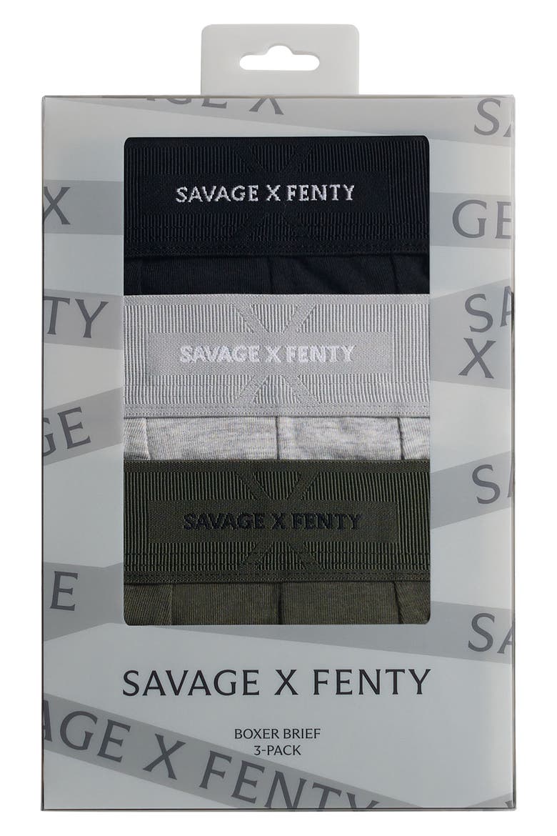 Assorted 3-Pack Boxer Briefs, Alternate, color, BLACK CAVIAR/GREEN