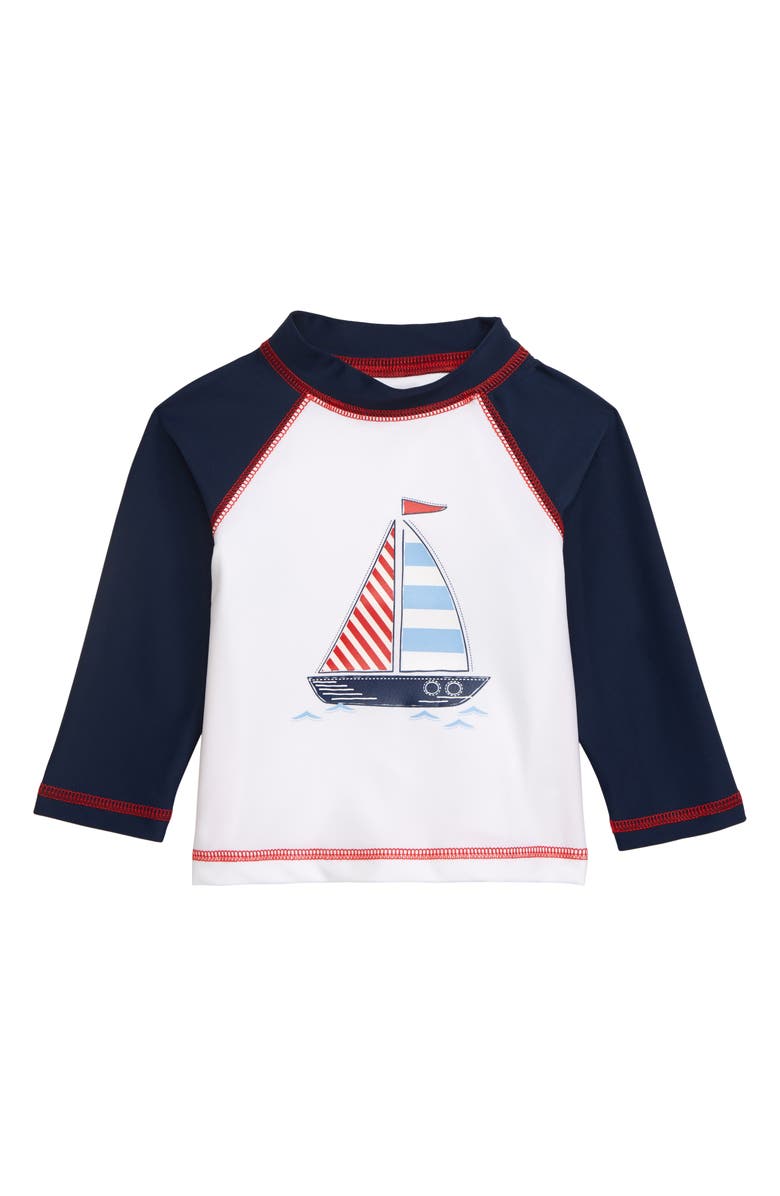 Little Me Sail Boat Rashguard, Main, color,