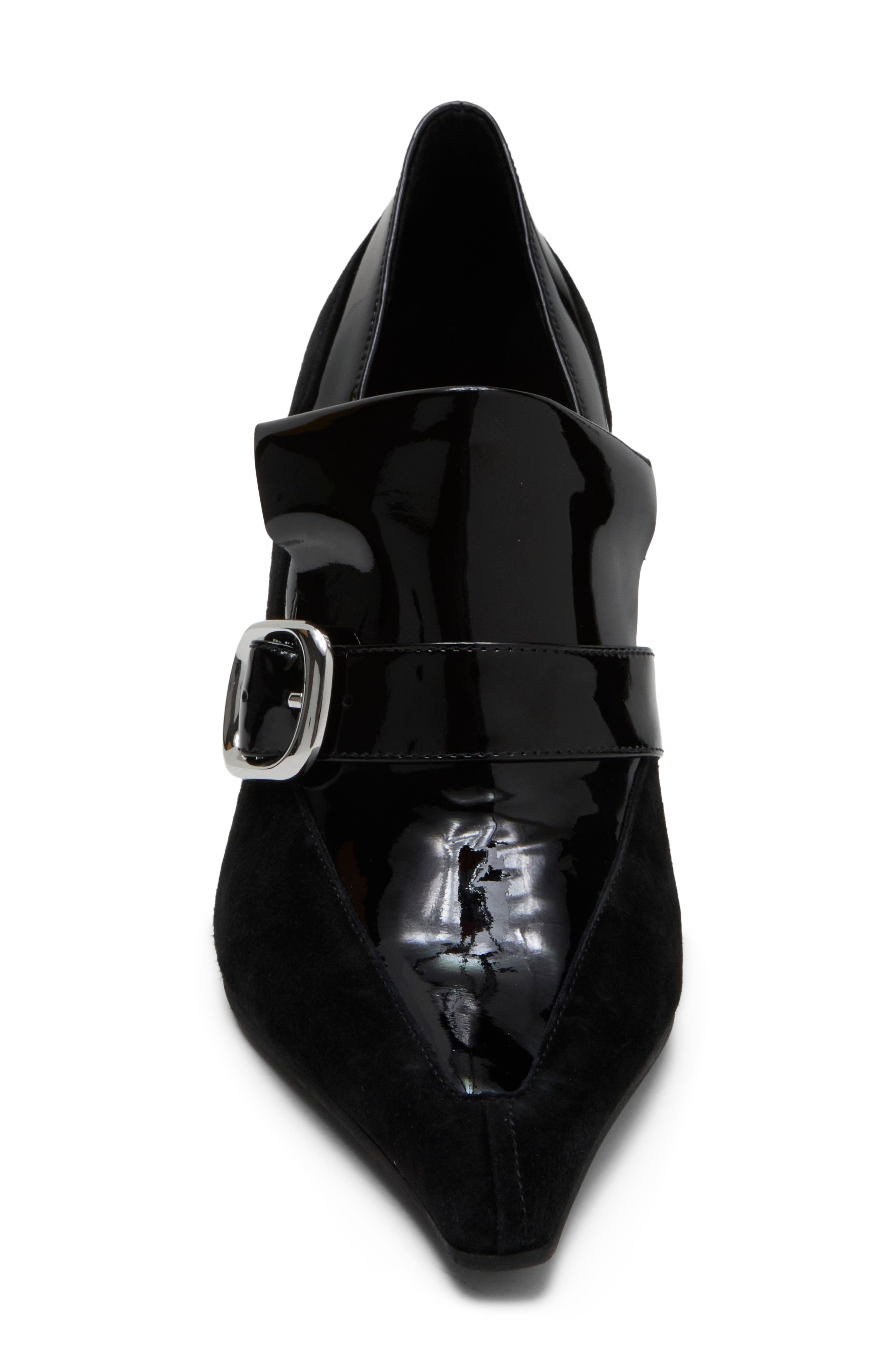 Dreyfus Pointed Toe Buckle Pump, Alternate, color, BLACK PATENT
