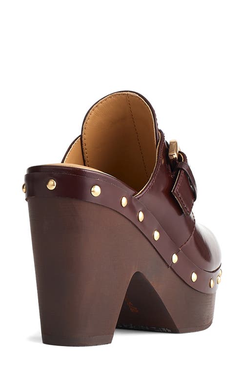 Madewell The Wes Buckle Strap Clog In Burgundy