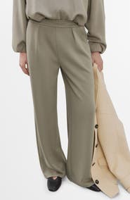 MANGO Pleated Elastic Waist Pants