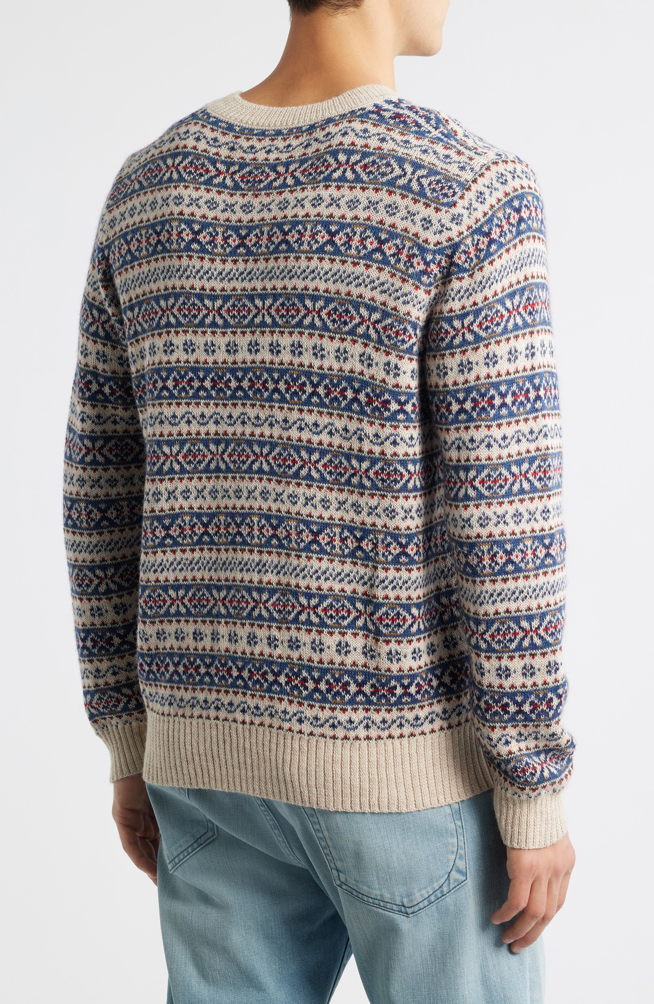 Fair Isle Alpaca Blend Crewneck Sweater - image 2