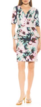 Alexia Admor Atlas V-Neck Sheath Midi Dress