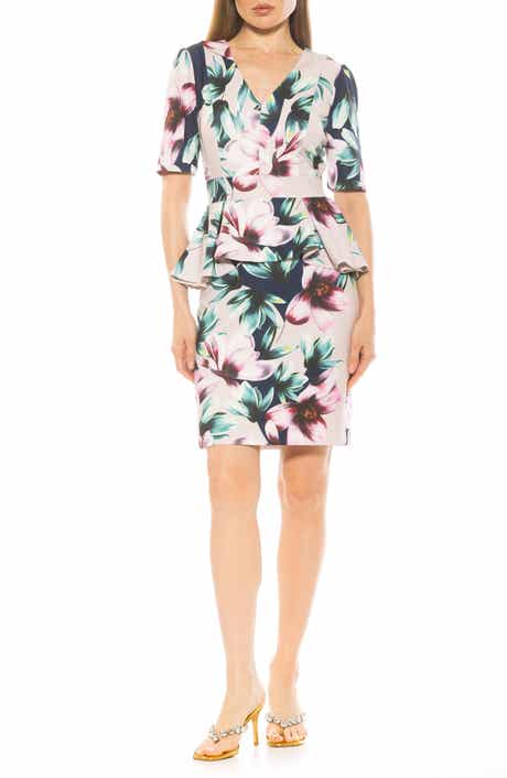 Alexia Admor Atlas V-Neck Sheath Midi Dress