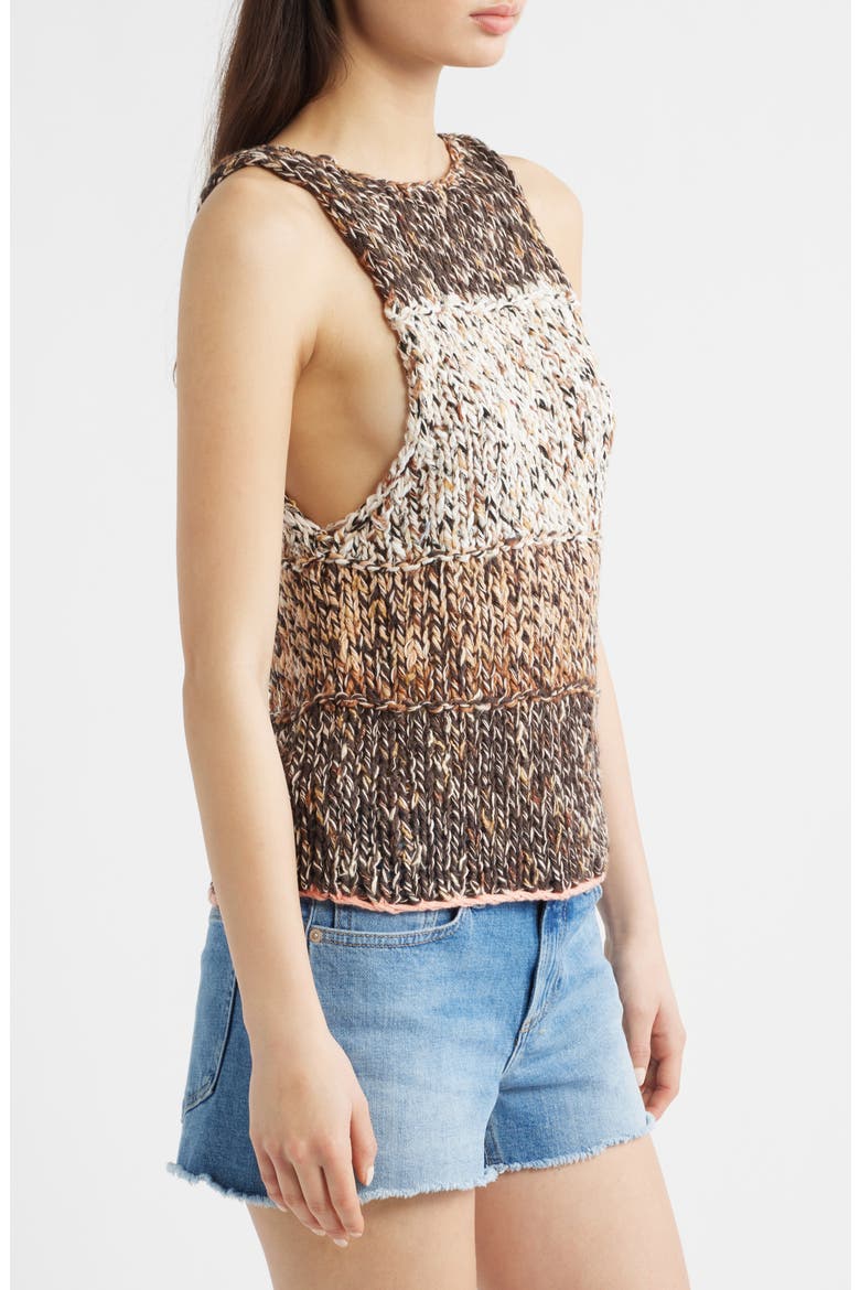 Flea Market Crop Marled Cotton Blend Sweater, Alternate, color, NEUTRAL COMBO