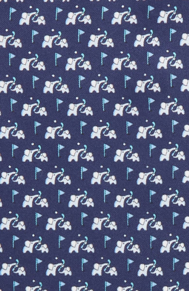 FERRAGAMO Salvatore Ferragamo Golf Print Silk Pocket Square, Alternate, color, 