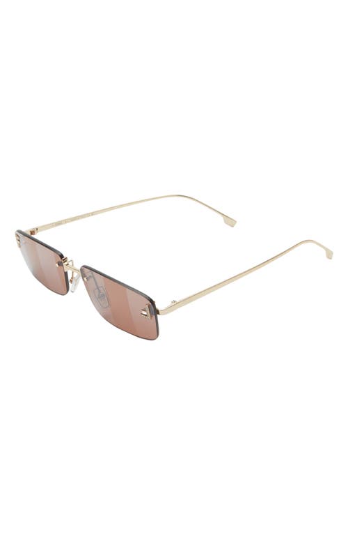 Fendi First Rimless Rectangular Sunglasses In Multi