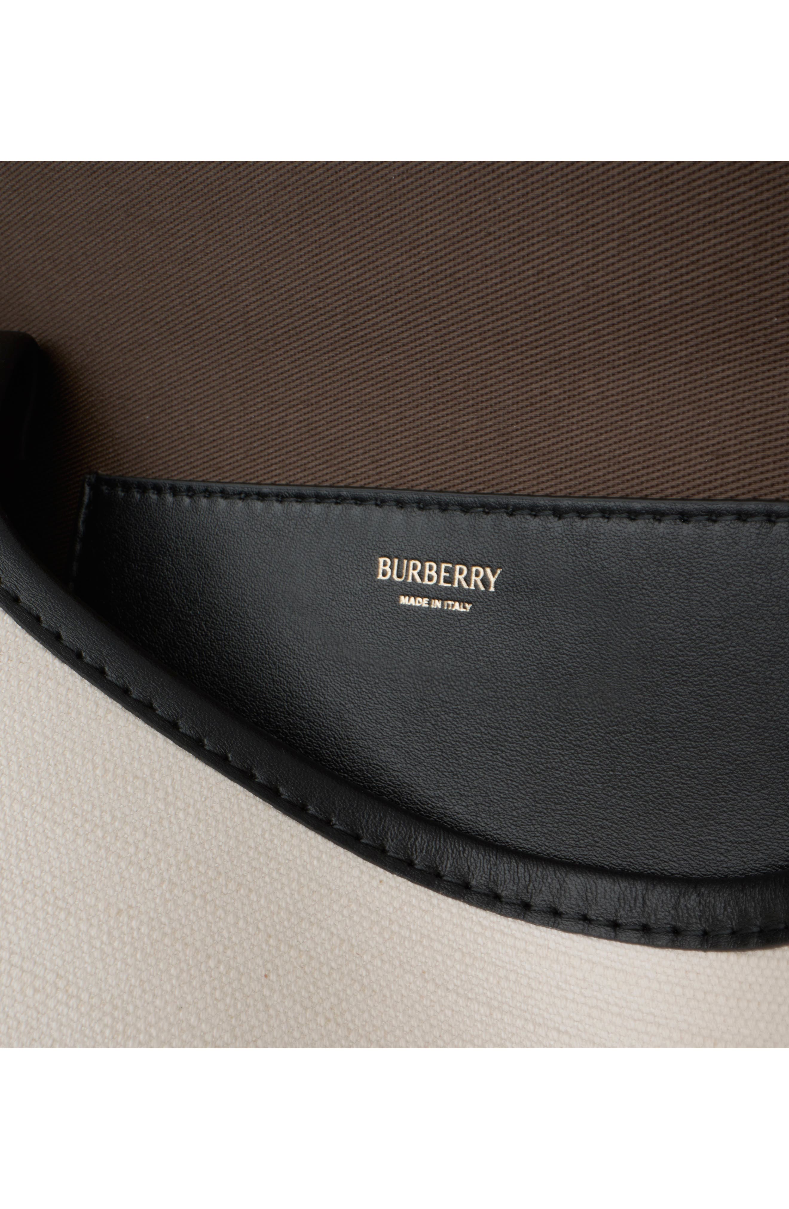 Burberry Highlands Coated Canvas & Leather Top Handle Bag, Alternate, color, 