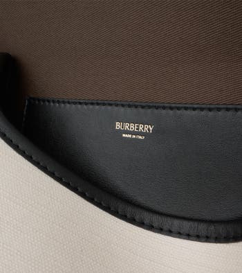 Burberry Highlands Coated Canvas & Leather Top Handle Bag