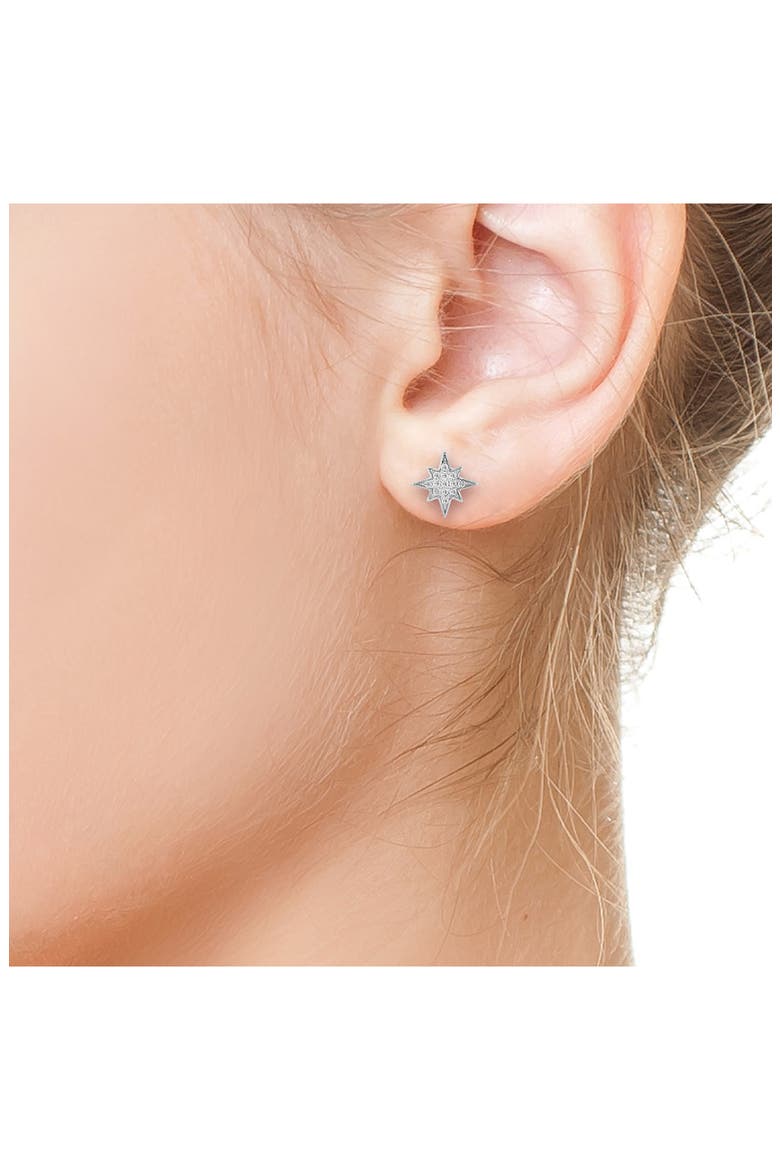 Sterling Silver Diamond Burst Stud Earrings - 0.22 ctw., Alternate, color, SILVER