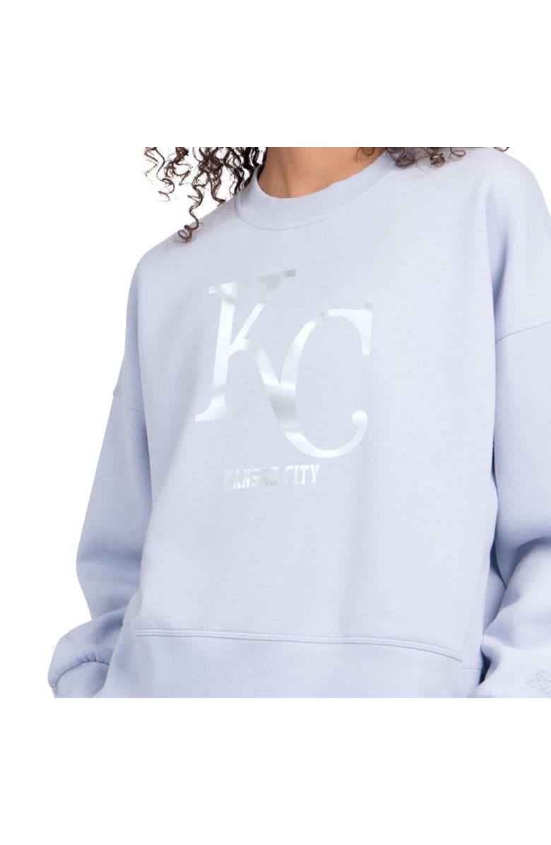 STARTER Women's Starter Light Blue Kansas City Royals Pastels Boxy Fleece Sweatshirt, Alternate, color, Light Blue