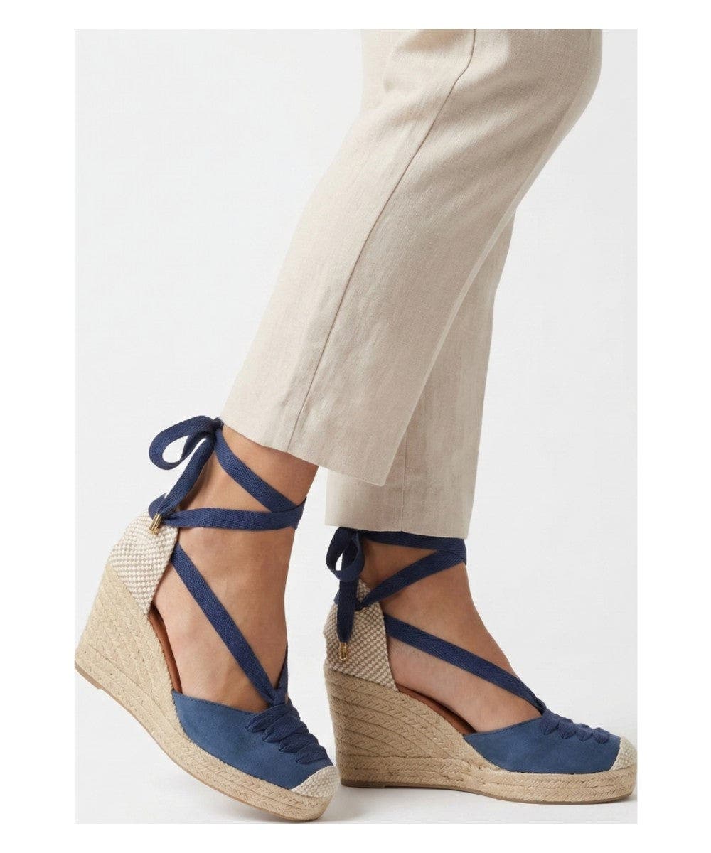 Jimena High Laces Espadrille Sandal, Alternate, color, French Blue