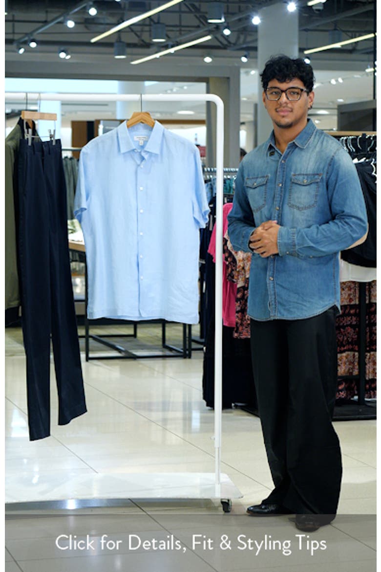 Short Sleeve Linen Button-Up Shirt video