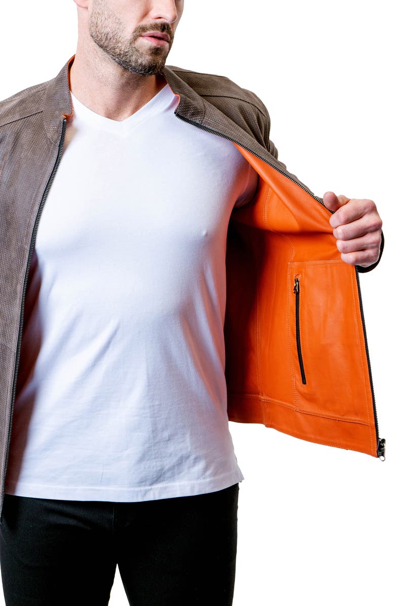 Maceoo Leather & Suede Reversible Jacket, Alternate, color, 