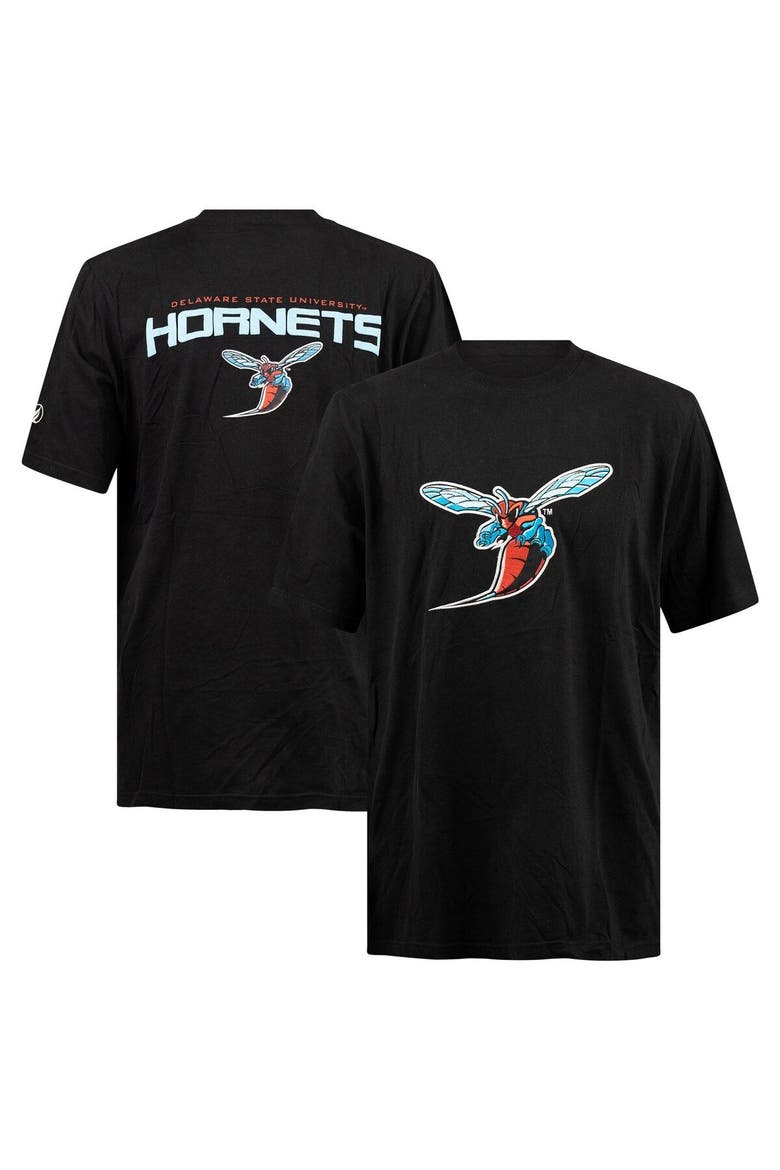 Men's FISLL Black Delaware State Hornets Applique T-Shirt, Main, color, Black