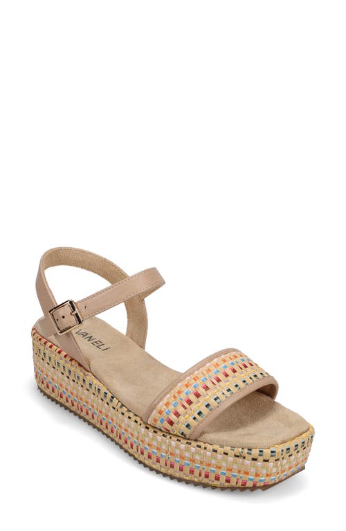 Vaneli Walda Flatform Sandal In Natural