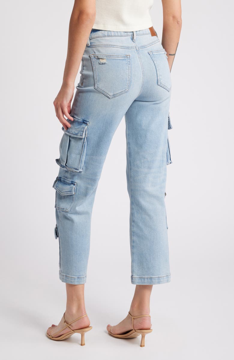 HIDDEN JEANS Mid Rise Ankle Straight Leg Cargo Jeans, Alternate, color, 